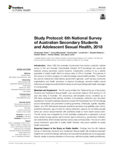 Study protocol 6th national survey of Australian secondary